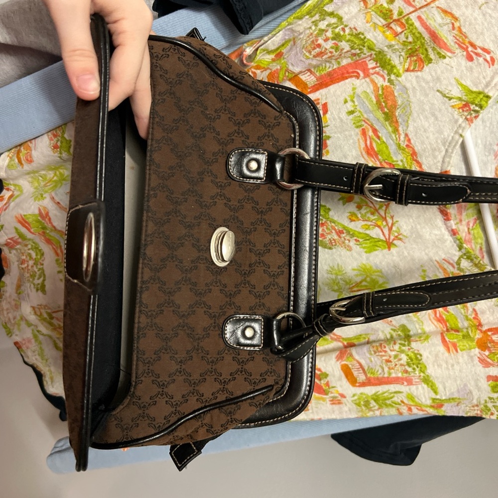 Brown Patterned Handbag - Picture 2 of 3
